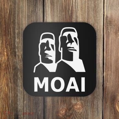 Moai Statues Easter Island Heads Polynesia Coaster