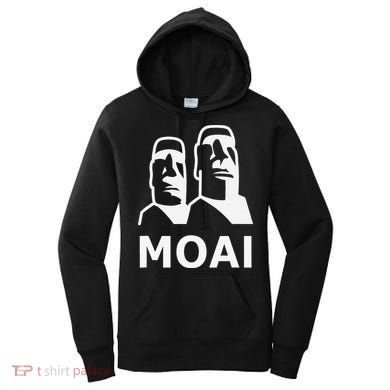 Moai Statues Easter Island Heads Polynesia Women's Hoodie