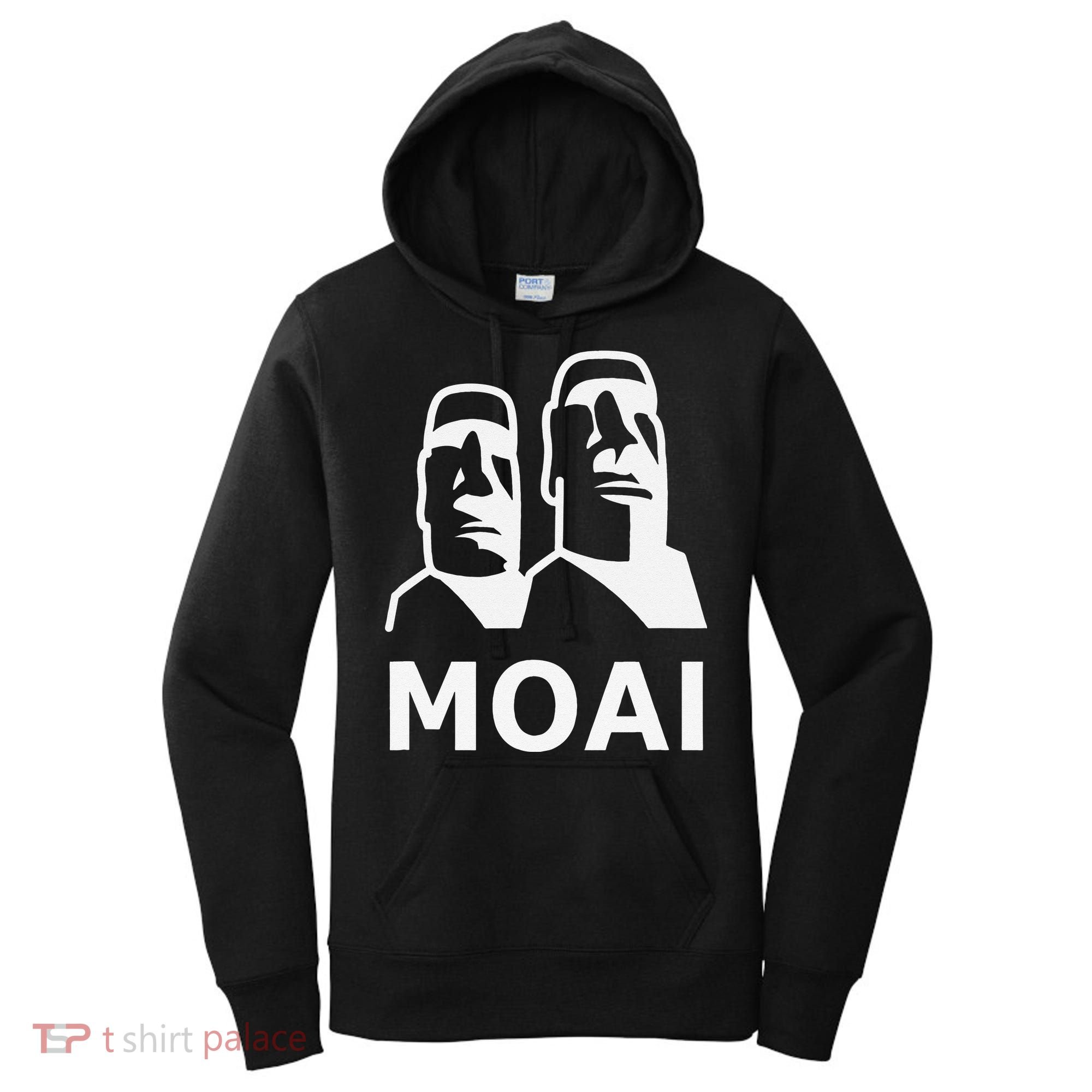 Moai Statues Easter Island Heads Polynesia Women's Hoodie
