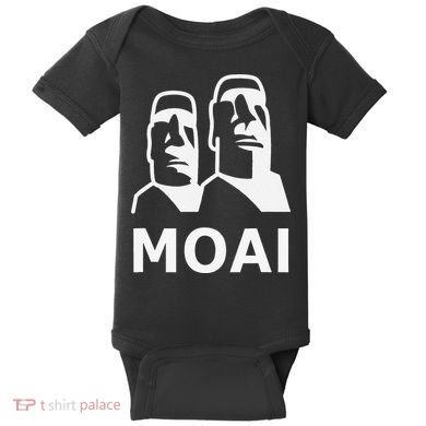 Moai Statues Easter Island Heads Polynesia Baby Bodysuit