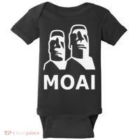 Moai Statues Easter Island Heads Polynesia Baby Bodysuit thumb 0