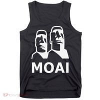 Moai Statues Easter Island Heads Polynesia Tank Top thumb 0
