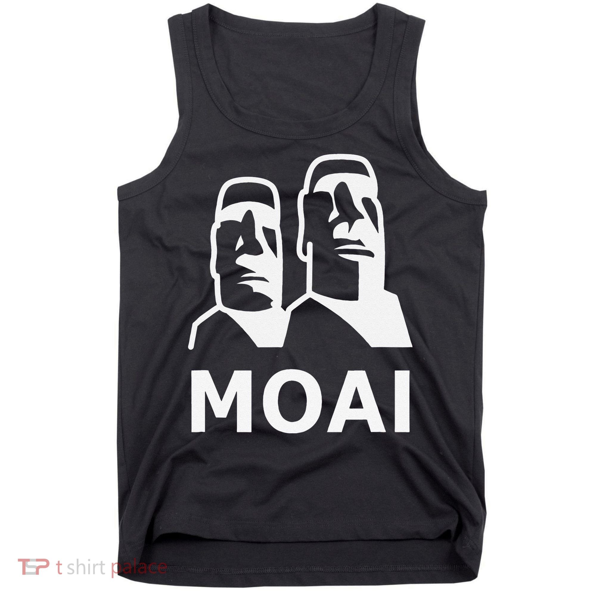 Moai Statues Easter Island Heads Polynesia Tank Top