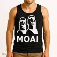 Moai Statues Easter Island Heads Polynesia Tank Top thumb 3
