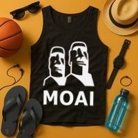 Moai Statues Easter Island Heads Polynesia Tank Top thumb 4