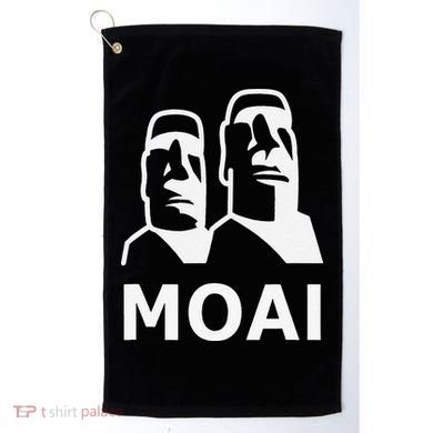 Moai Statues Easter Island Heads Polynesia Golf Towel