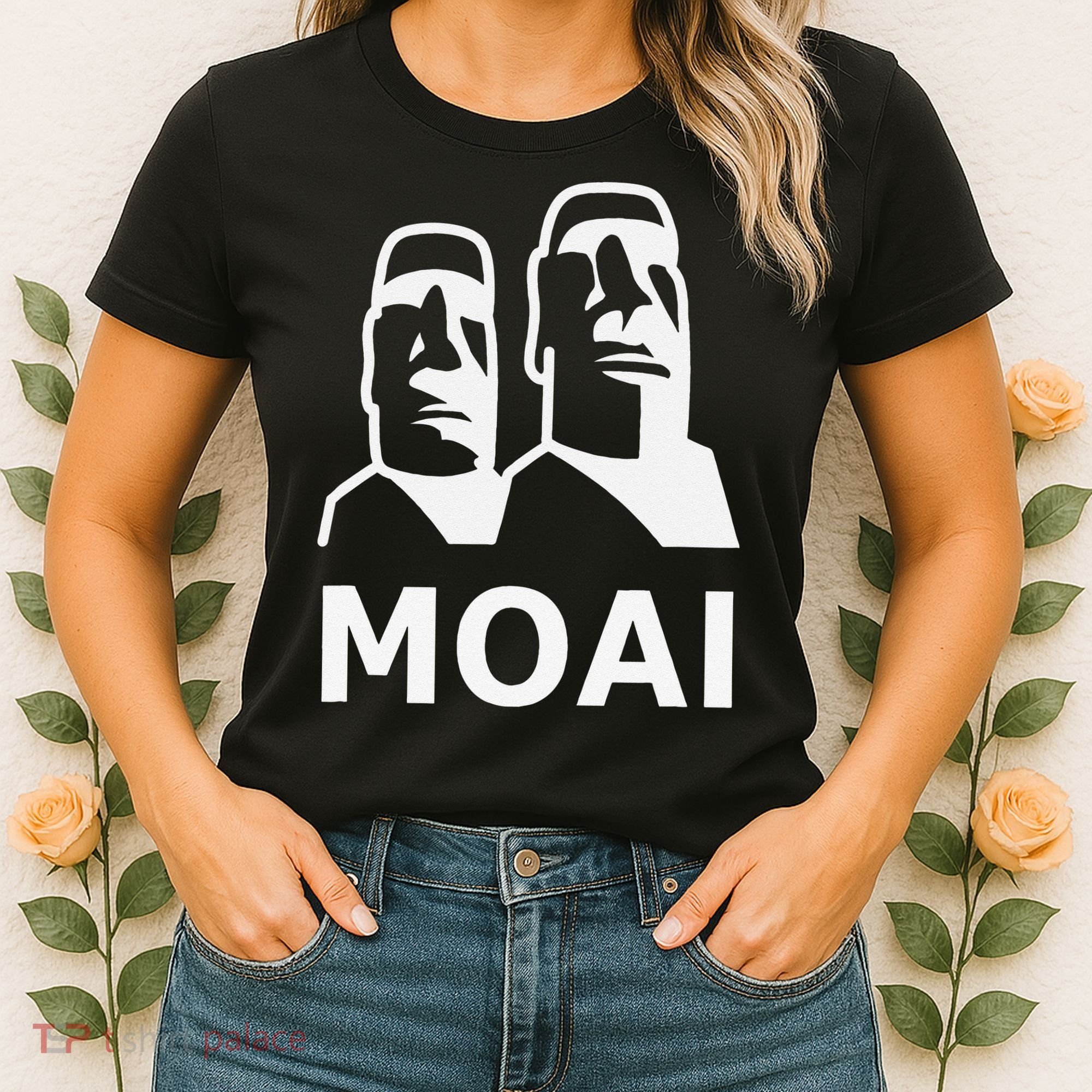 Moai Statues Easter Island Heads Polynesia Women's T-Shirt