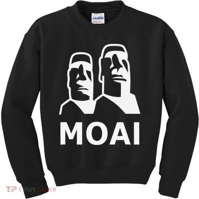 Moai Statues Easter Island Heads Polynesia Kids Sweatshirt