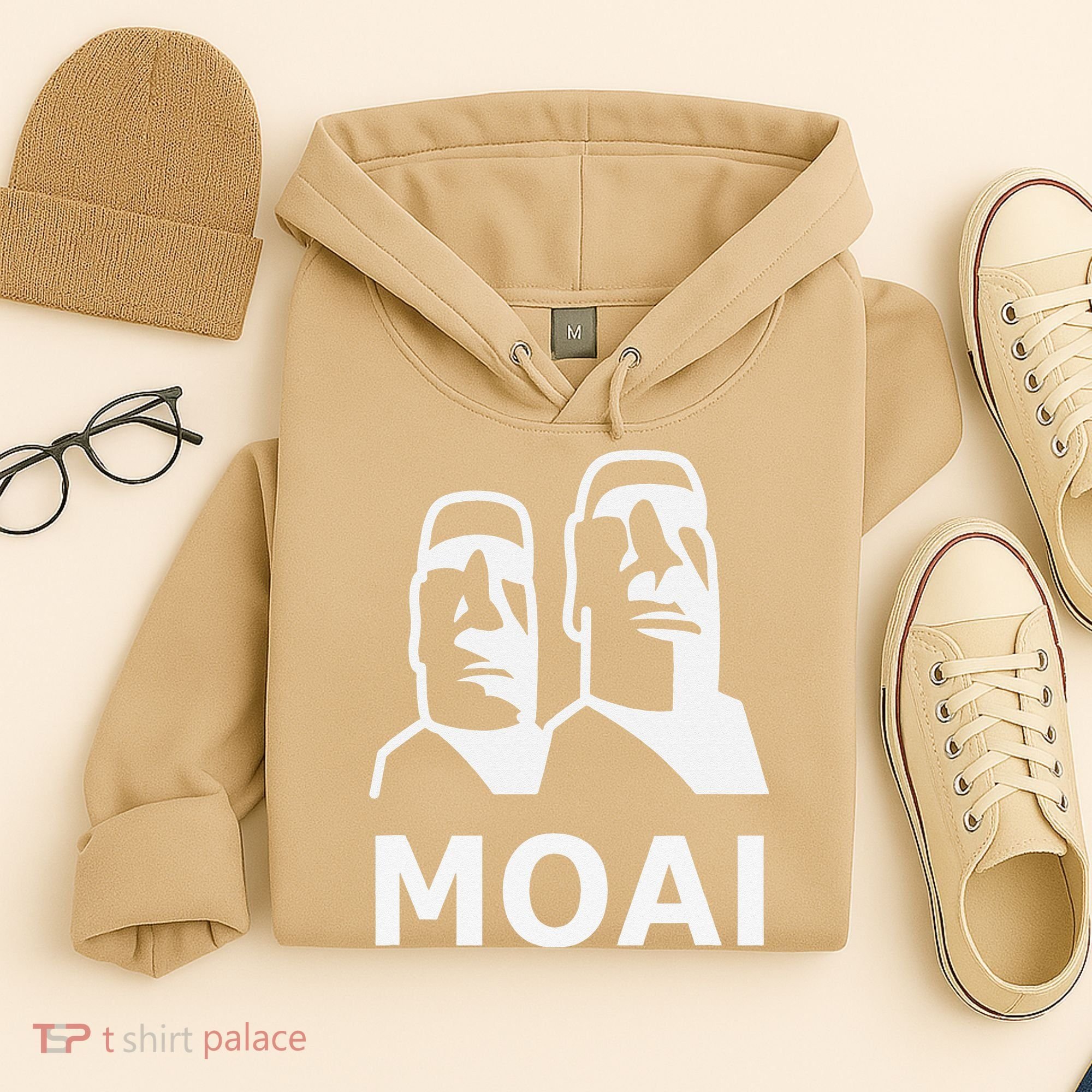 Moai Statues Easter Island Heads Polynesia Hoodie