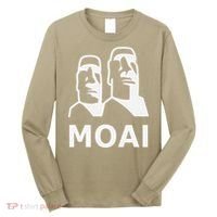 Moai Statues Easter Island Heads Polynesia Long Sleeve Shirt thumb 0