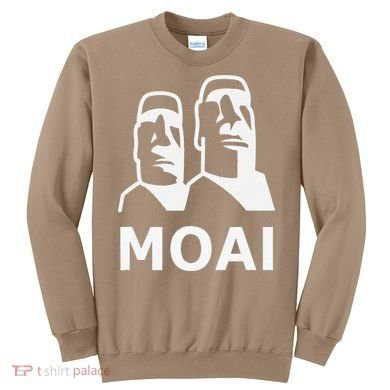Moai Statues Easter Island Heads Polynesia Sweatshirt