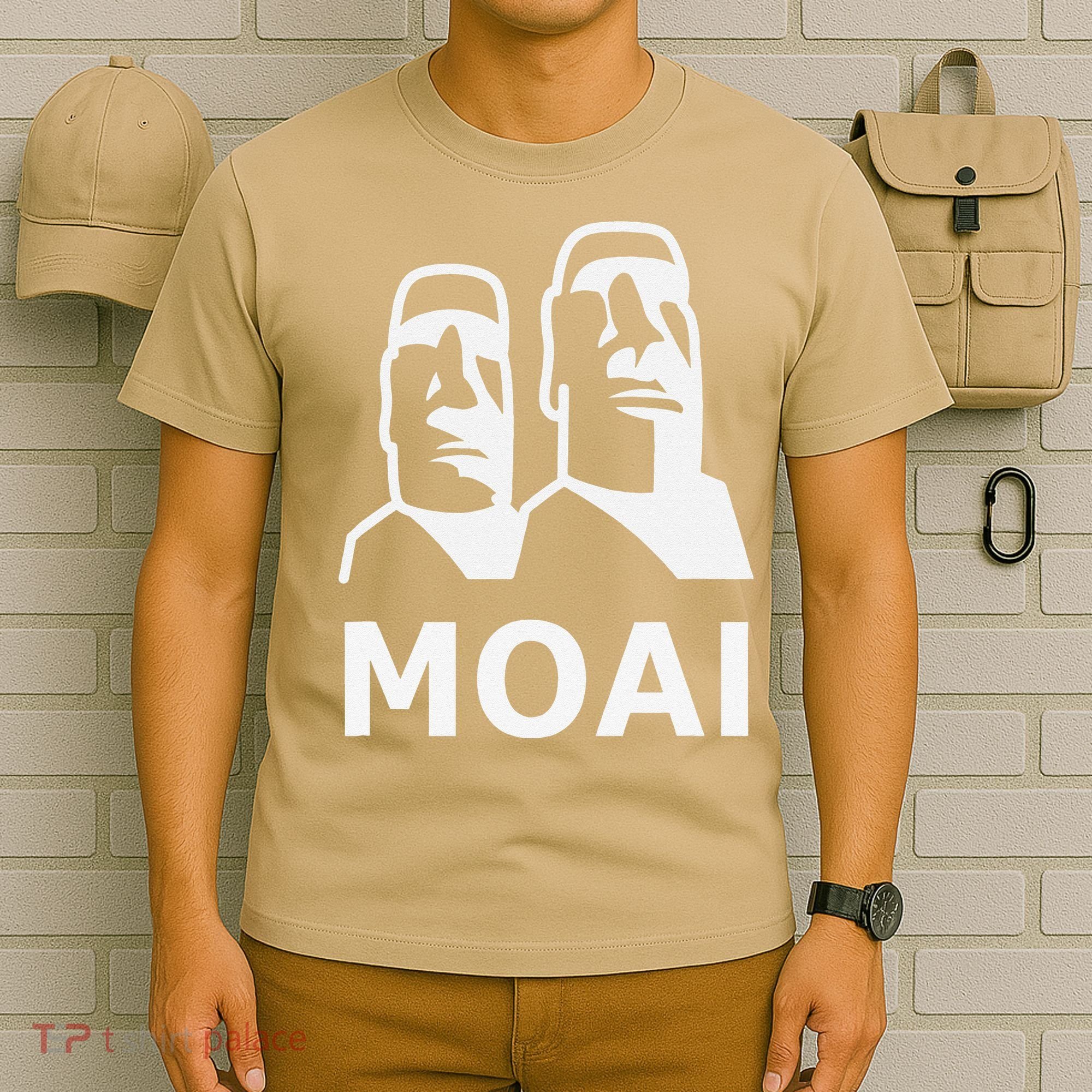 Moai Statues Easter Island Heads Polynesia T-Shirt