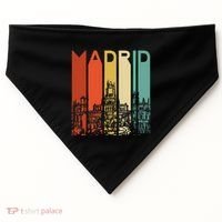 Madrid Spain Espana Barcelona Catalonia Spanish Retro Basque USA-Made Doggie Bandana thumb 0
