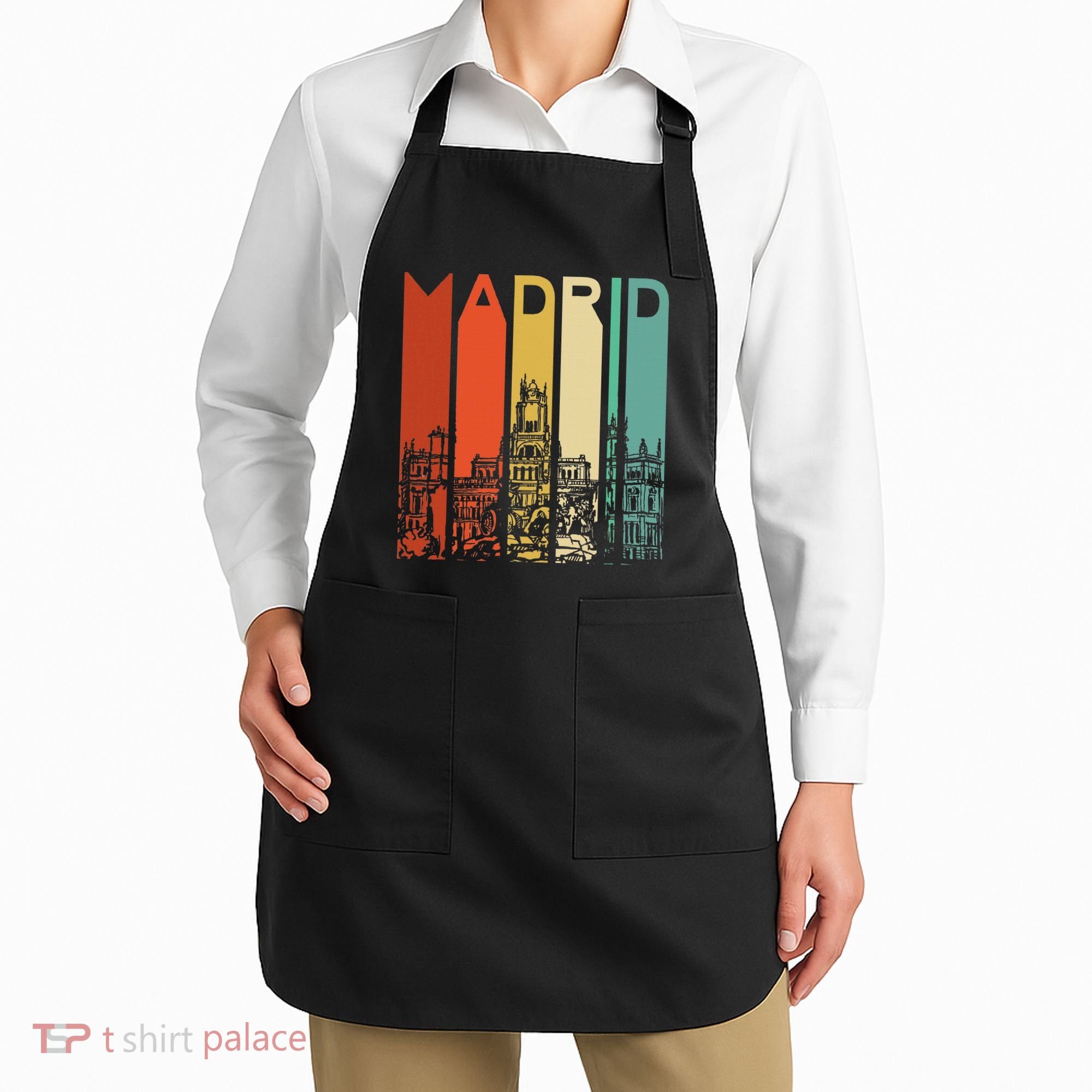 Madrid Spain Espana Barcelona Catalonia Spanish Retro Basque Apron