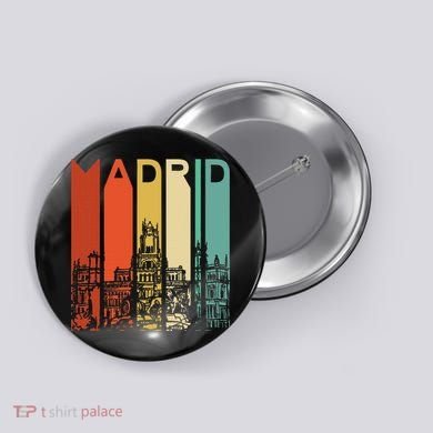 Madrid Spain Espana Barcelona Catalonia Spanish Retro Basque Button