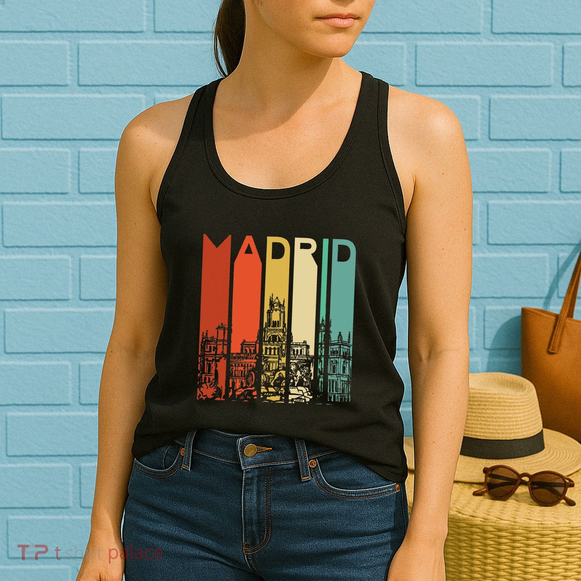 Madrid Spain Espana Barcelona Catalonia Spanish Retro Basque Women's Tank Top