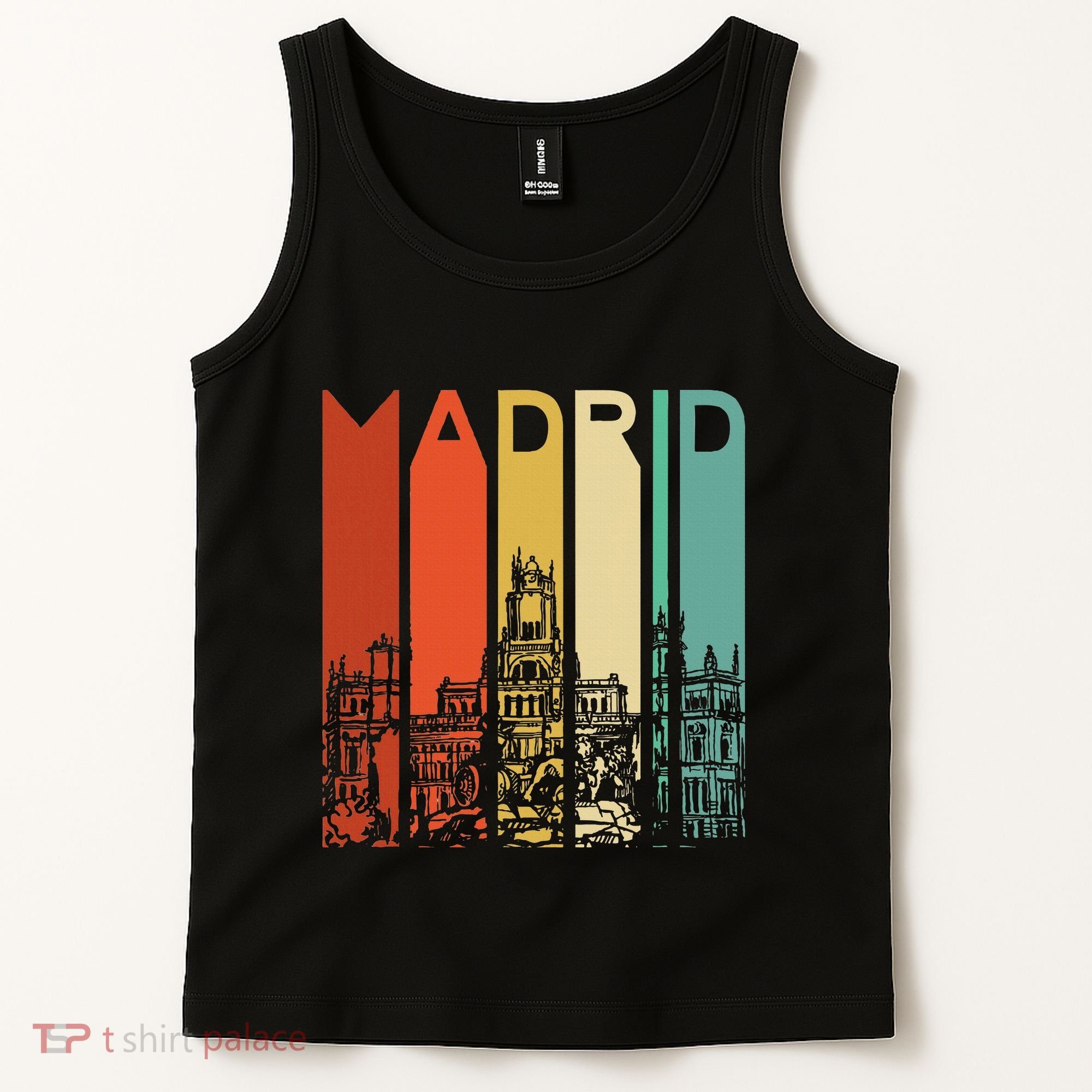 Madrid Spain Espana Barcelona Catalonia Spanish Retro Basque Tank Top