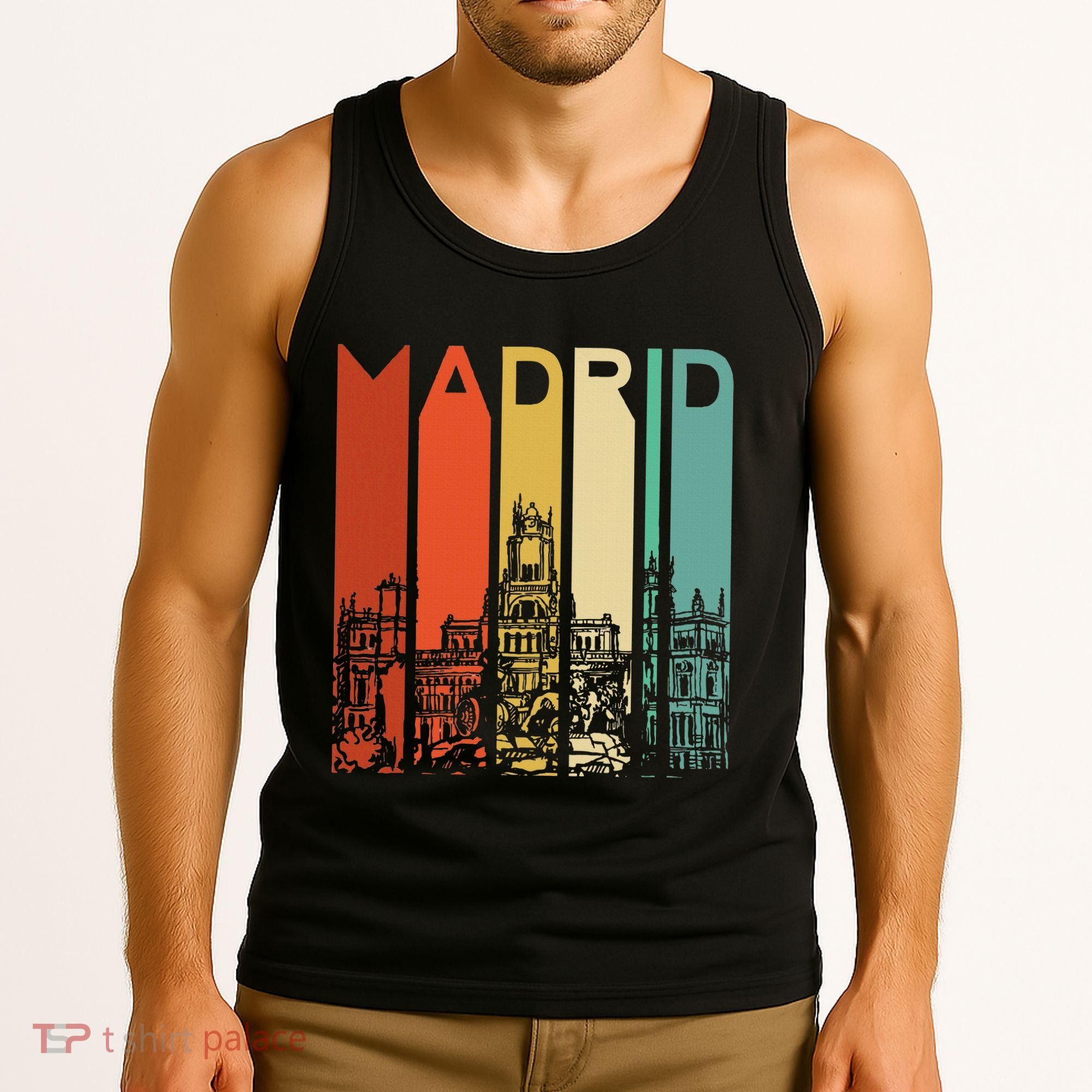 Madrid Spain Espana Barcelona Catalonia Spanish Retro Basque Tank Top