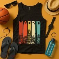 Madrid Spain Espana Barcelona Catalonia Spanish Retro Basque Tank Top thumb 4