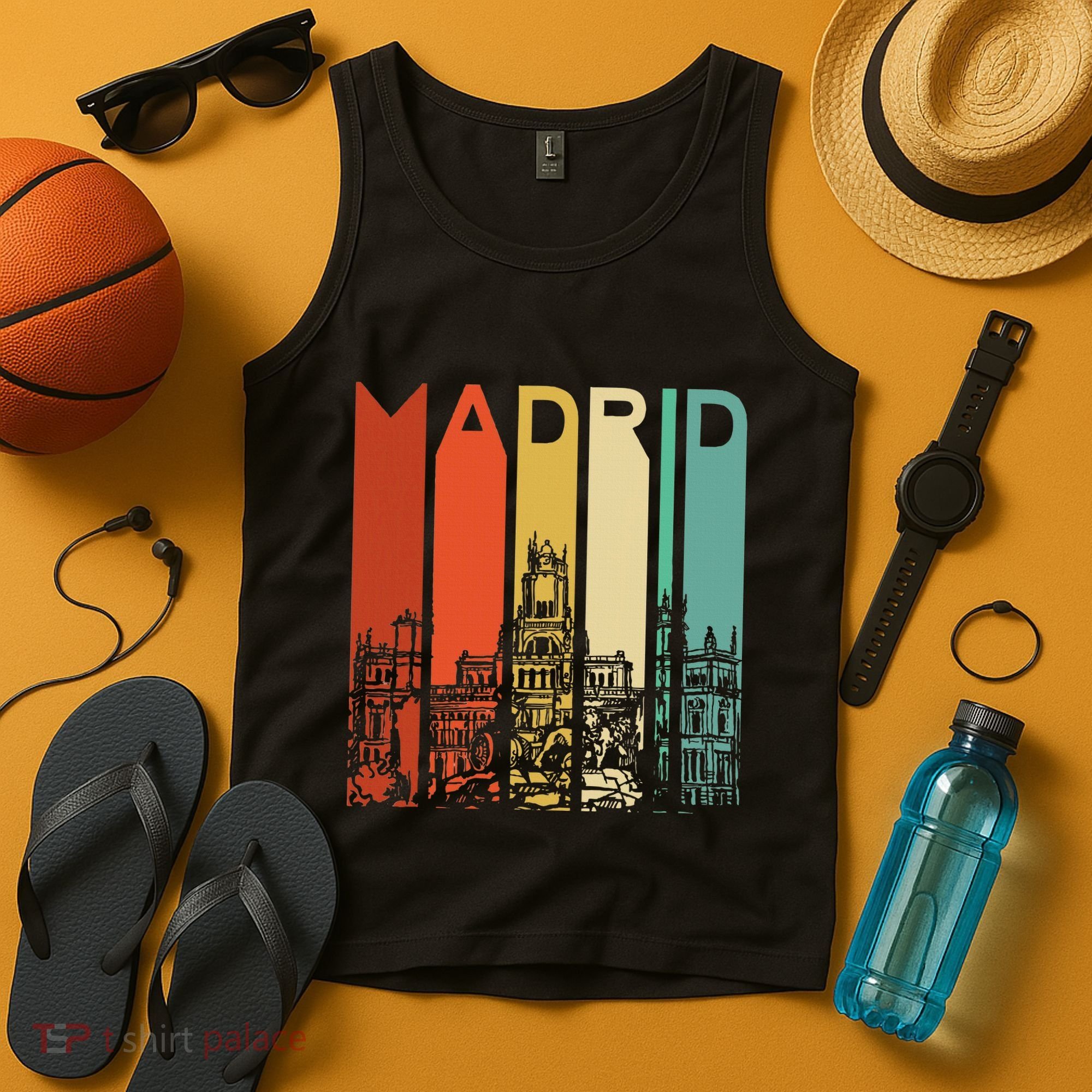 Madrid Spain Espana Barcelona Catalonia Spanish Retro Basque Tank Top
