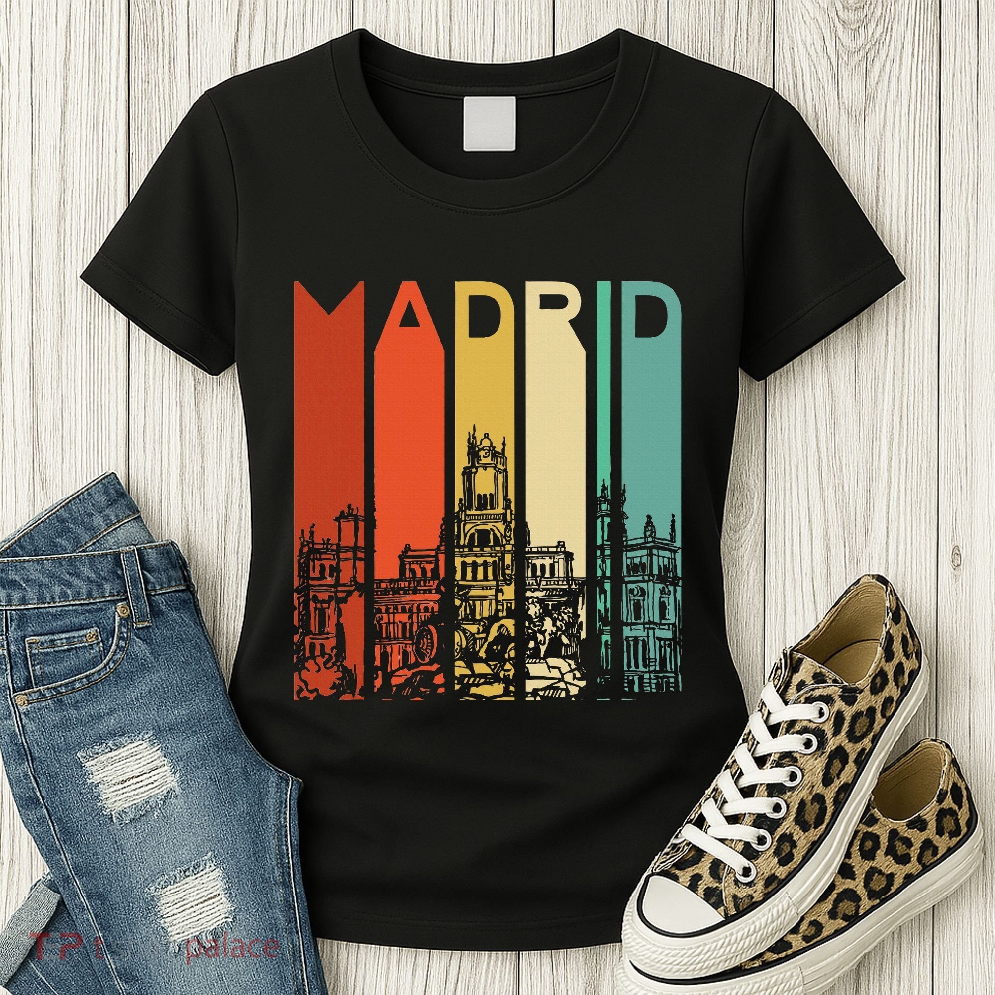 Madrid Spain Espana Barcelona Catalonia Spanish Retro Basque Women's T-Shirt