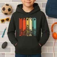 Madrid Spain Espana Barcelona Catalonia Spanish Retro Basque Kids Hoodie thumb 2