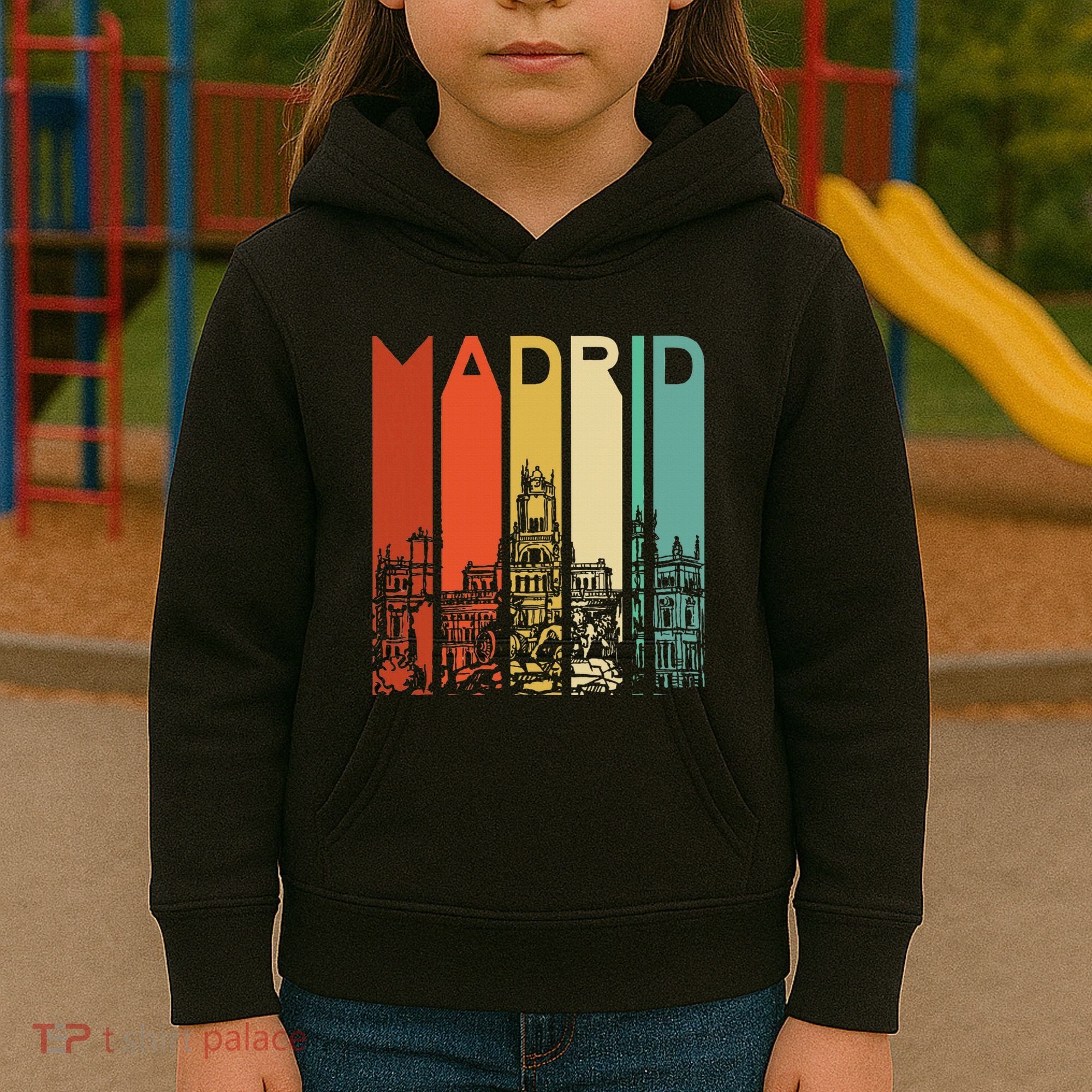 Madrid Spain Espana Barcelona Catalonia Spanish Retro Basque Kids Hoodie