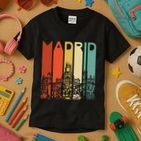 Madrid Spain Espana Barcelona Catalonia Spanish Retro Basque Kids T-Shirt thumb 3