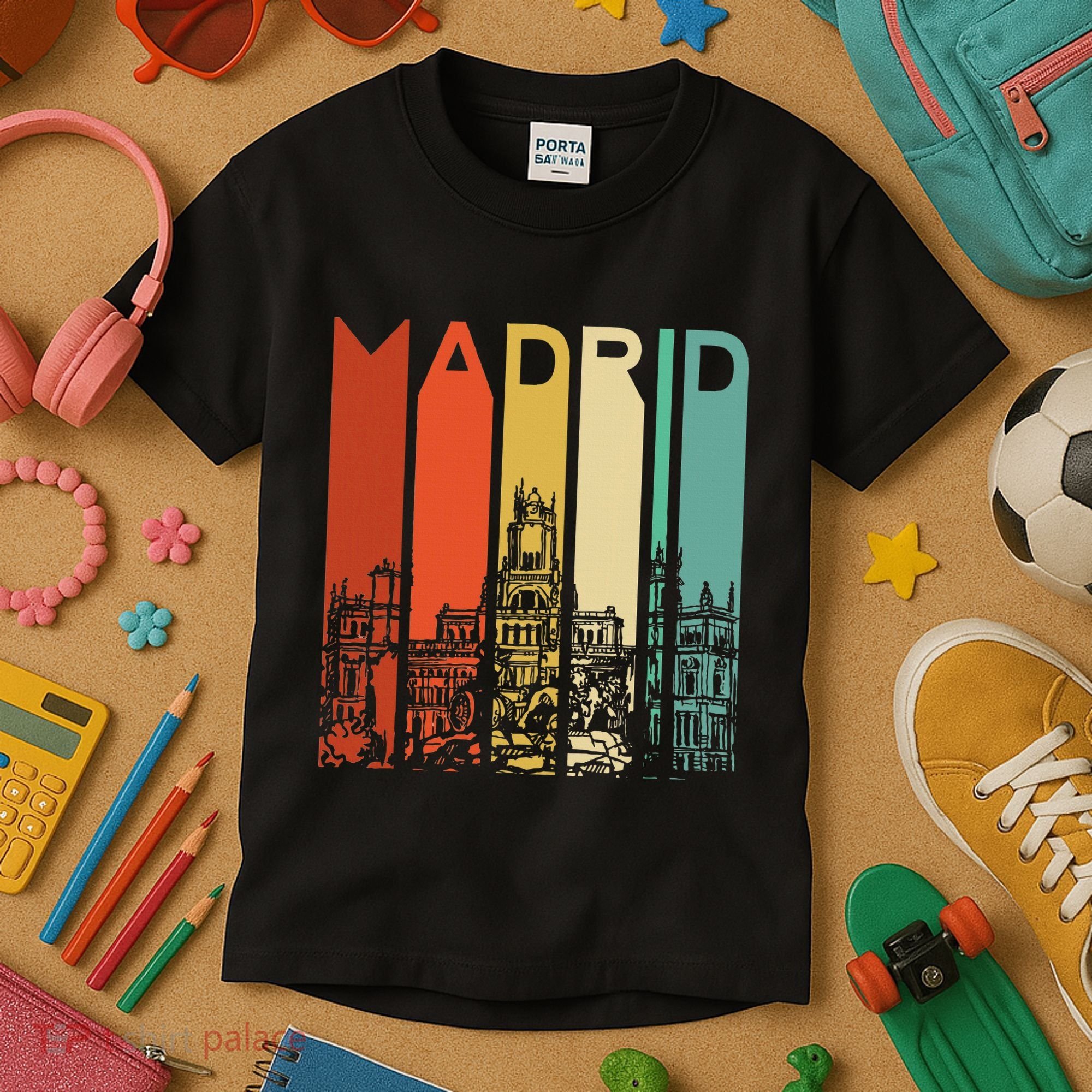 Madrid Spain Espana Barcelona Catalonia Spanish Retro Basque Kids T-Shirt
