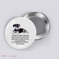 Miniature Schnauzer Funny Gift Button thumb 0