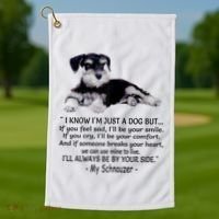 Miniature Schnauzer Funny Gift Golf Towel thumb 1