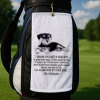 Miniature Schnauzer Funny Gift Golf Towel thumb 2