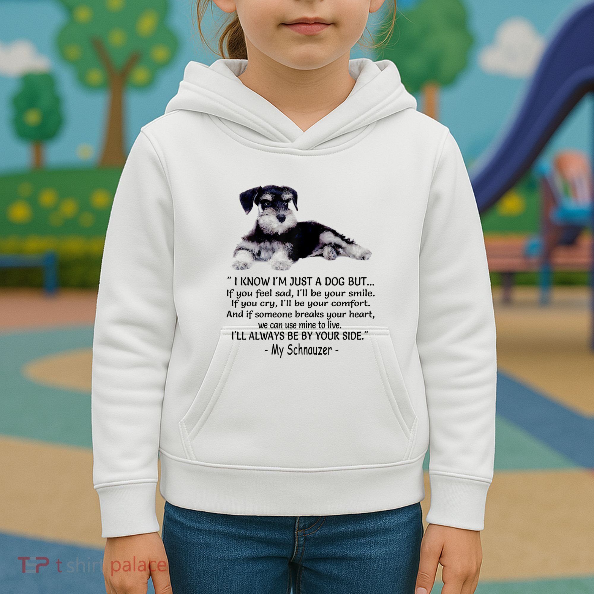 Miniature Schnauzer Funny Gift Kids Hoodie