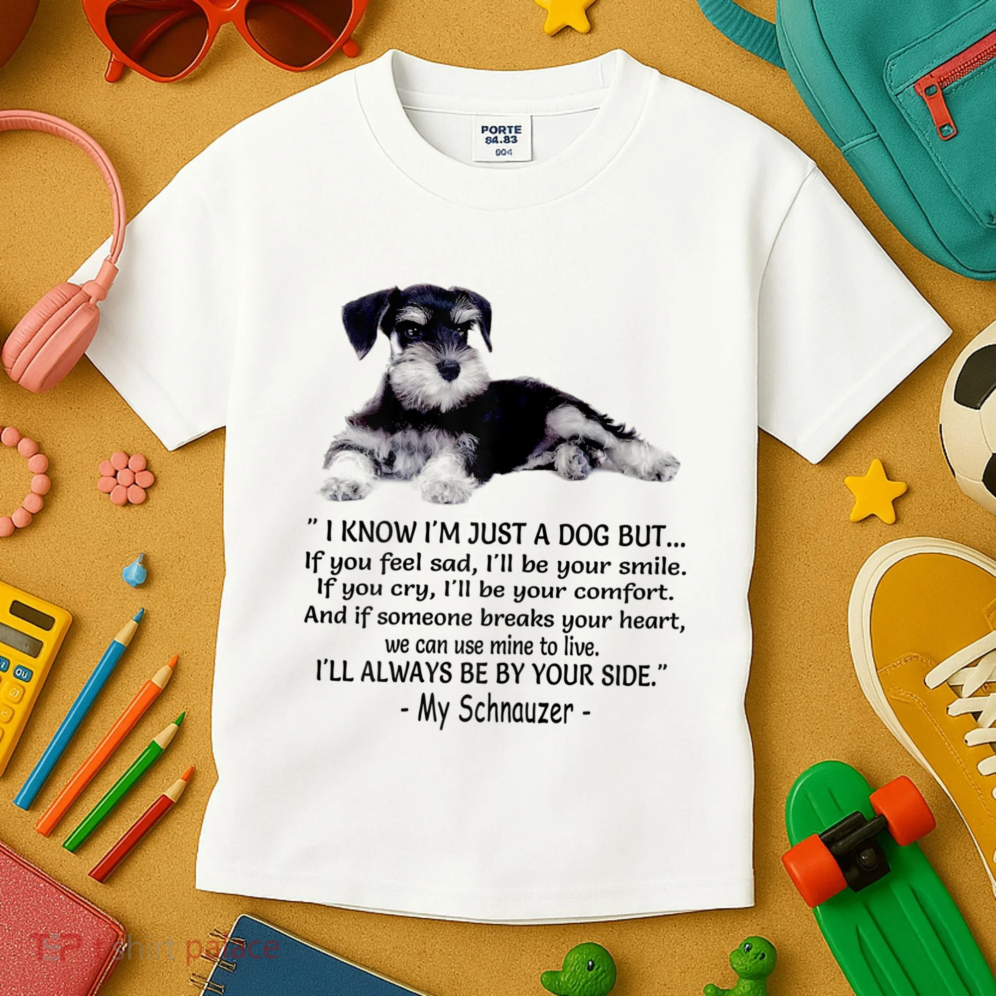 Miniature Schnauzer Funny Gift Kids T-Shirt