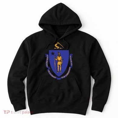 Massachusetts State Flag Us State Flag Hoodie