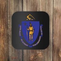 Massachusetts State Flag Us State Flag Coaster thumb 0