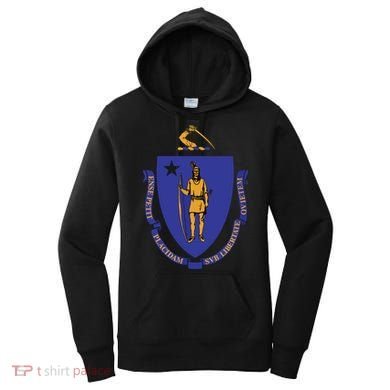 Massachusetts State Flag Us State Flag Women's Hoodie