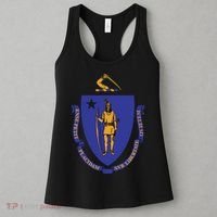 Massachusetts State Flag Us State Flag Women's Tank Top thumb 3