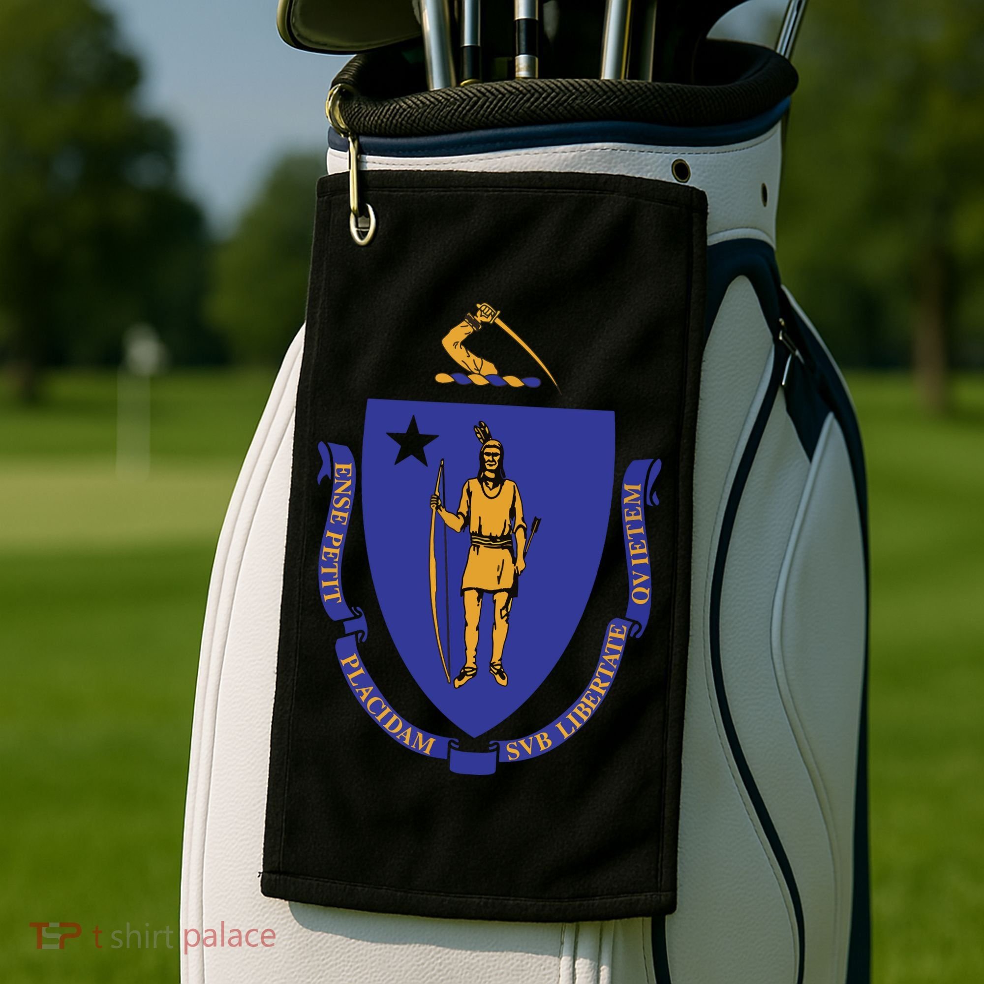 Massachusetts State Flag Us State Flag Golf Towel