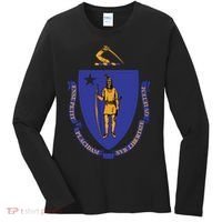 Massachusetts State Flag Us State Flag Women's Long Sleeve Shirt thumb 0