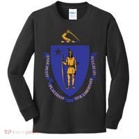 Massachusetts State Flag Us State Flag Kids Long Sleeve Shirt thumb 0