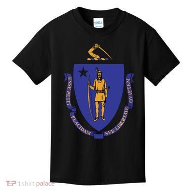 Massachusetts State Flag Us State Flag Kids T-Shirt