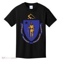 Massachusetts State Flag Us State Flag Kids T-Shirt thumb 0