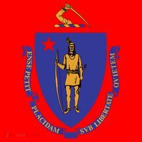 Massachusetts State Flag Us State Flag Santa Hat thumb 1