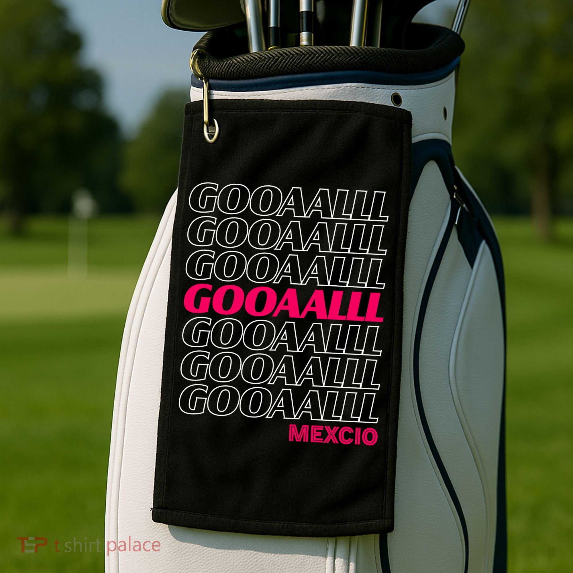 Mexico Soccer Fan GOOAALLL Apparel Goal Golf Towel