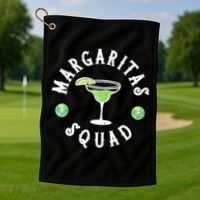 Margarita Squad Funny Cinco De Mayo Lime Drinking Golf Towel thumb 1