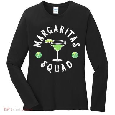 Margarita Squad Funny Cinco De Mayo Lime Drinking Women's Long Sleeve Shirt