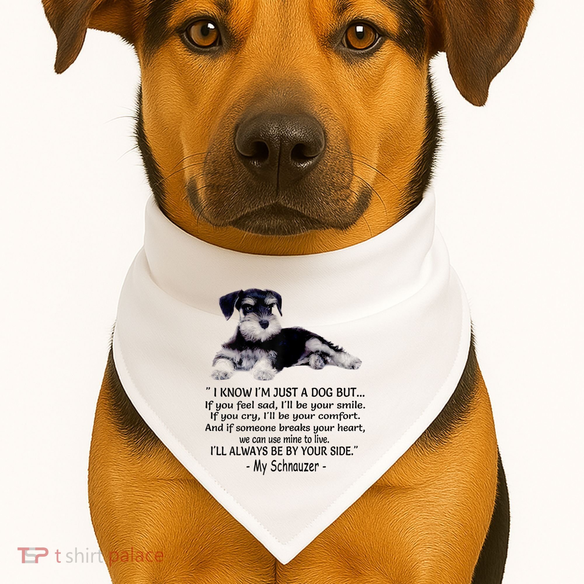 Miniature Schnauzer Funny Gift USA-Made Doggie Bandana