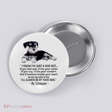 Miniature Schnauzer Funny Gift Button