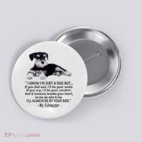Miniature Schnauzer Funny Gift Button thumb 0